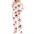 thumbnail image 5 of Tnhcen Women's Christmas Pajamas 2-Piece Set Long Sleeve Pocket Design Festive Print Holiday Sleepwear Soft Stretchy Plus Size for women S-3XL, 5 of 7