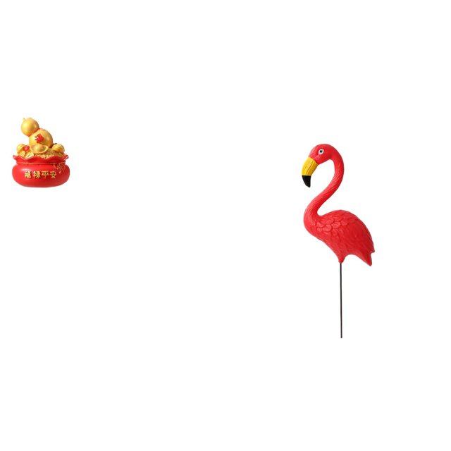 Figura de pájaro con forma de cuenca del tesoro para festival, adorno para año Nuevo, regalo de inauguración de la casa y escultura de flamenco para j