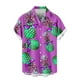 thumbnail image 5 of Blusa y camisa de manga corta con cuello vuelto para hombre, blusa informal de moda con botones estampados, blusa de manga corta con cuello vuelto, blusa de poliéster para hombre, 5 of 6