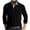 Black, variant on Guzom Mens Shirts Long Sleeve Big and Tall- Turndown Collar Colorblock Leisure with pockets Slim Fit Fall Shirts Gray