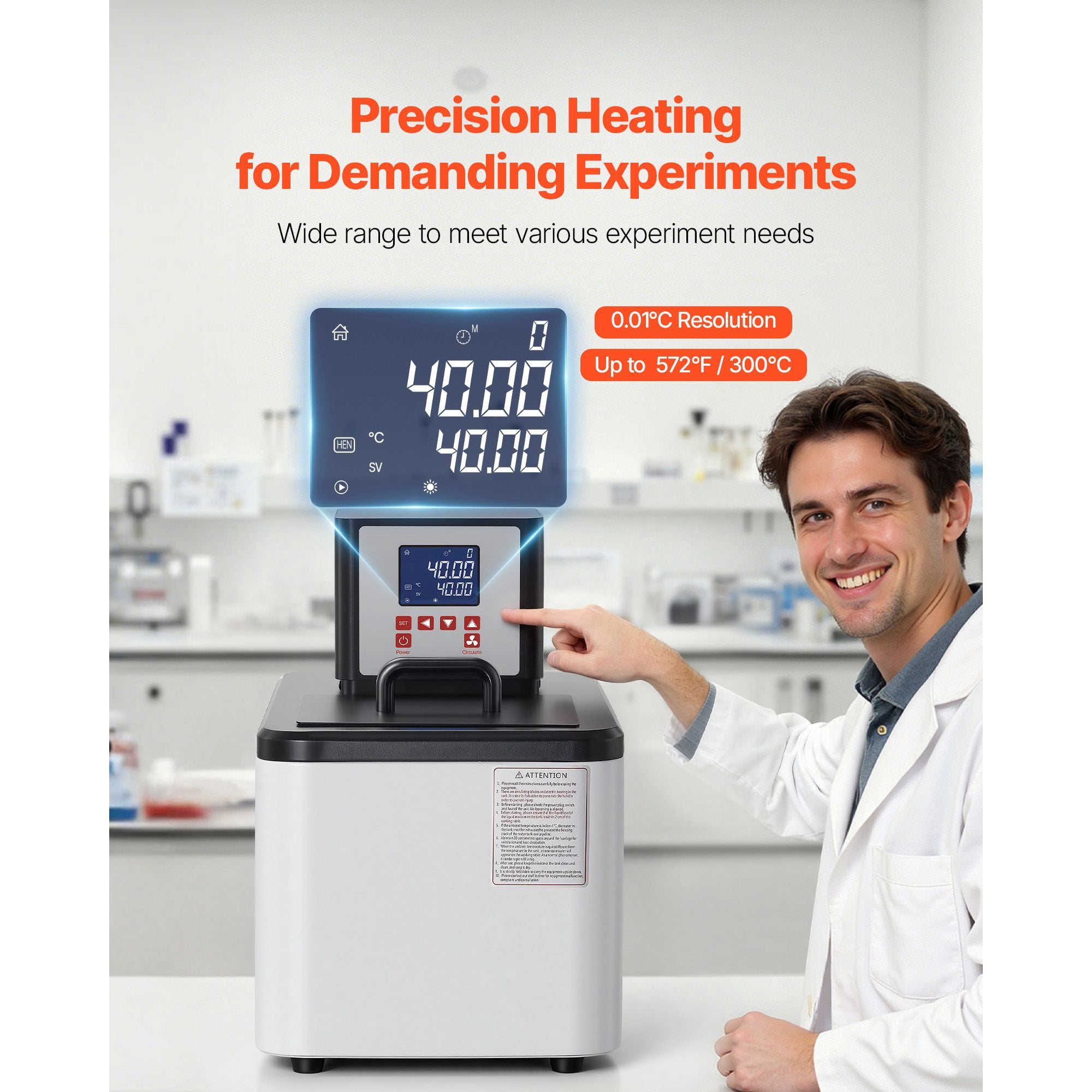 Laboratory High-Temperature Circulating Oil Bath Up to 300 C 15 L ...