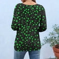 thumbnail image 4 of Blouses for Women Plus Size,St Patricks Day Shirts Women 2026 Tie Dye 3/4 Sleeve Irish Shamrock Casual Tees Clover Graphic Paddys Tops, 4 of 6