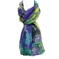 thumbnail image 4 of Wrapables® Lightweight Voile Infinity Scarf, Green Purple, 4 of 7