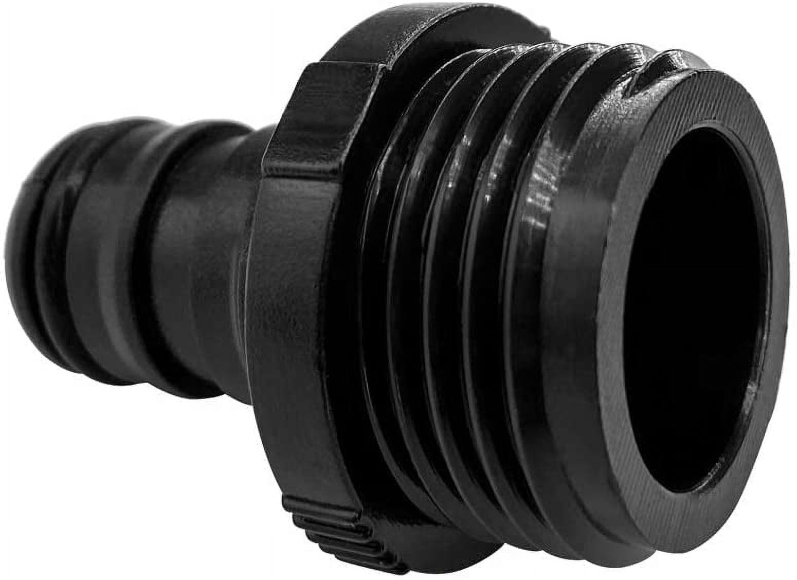 HRTGFD-10 Pack Plastic Garden Hose Quick Connect Fittings Male Hose Quick Connector Adapters 3/4 Inch GHT Male Nipples Quick Release Kit for Water Hose Coupling