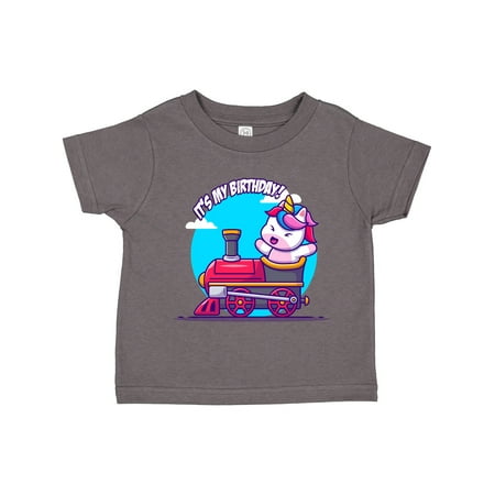 

Inktastic Unicorn Birthday Train Gift Toddler Boy or Toddler Girl T-Shirt
