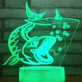 thumbnail image 2 of YSTIAN 3D Fishing Fish Night Light Lamp Illusion 7 Color Changing Touch Switch Table Desk Decoration Lamps Acrylic Flat ABS Base USB Cable Birthday Gift Toys, 2 of 4