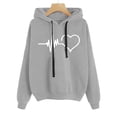thumbnail image 2 of Hoodies for Women Lightweight Zipper Sweatshirt Cute Half Zip Pullover Women Junior Hoodies Teen Girls Hoodie Sweatshirts for Zipper S Pullover Cropped Long Sleeve Athletic Top Sleeping Grey XL, 2 of 3