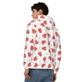 thumbnail image 4 of Kdxio Hand Drawn Strawberry Print Men Hoodies Casual Hoodies for Men with Zip Pockets Full Zip Long Sleeve Sweatshirt Sports Hooded Jacket-XX-Large, 4 of 5