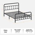 thumbnail image 6 of Jopath Full Size Metal Bed Frame, Platform Bed with Headboard Structurally Stable Under Bed Storage for Teens Adults Black, 6 of 6