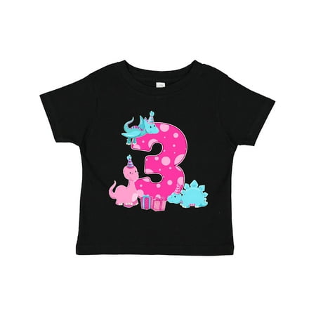 

Inktastic Dinosaur Party-Third Birthday Gift Toddler Toddler Girl T-Shirt