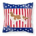 thumbnail image 2 of Caroline's Treasures BB3349PW1818 USA Patriotic Cavalier King Charles Spaniel Fabric Decorative Pillow , 18H x18W,, 2 of 2