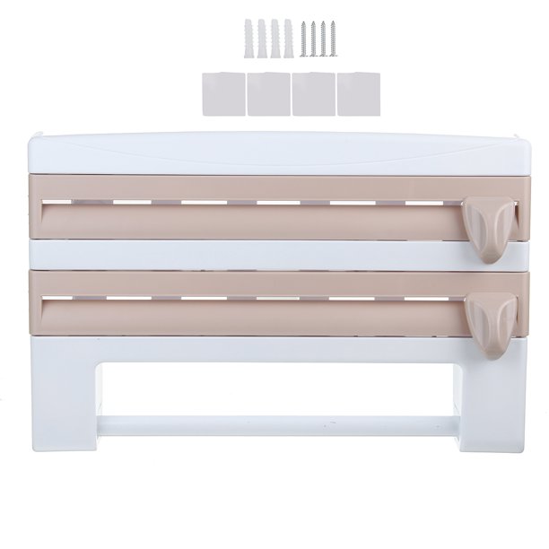 Flash Picks! Paper Towel Holder,Plastic Wrap Foil Dispenser,WallMount