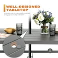 thumbnail image 4 of Nuu Garden 60.63" Iron Rust-Resistant Outdoor Dining Table with Umbrella Hole, Gray, 4 of 10