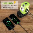 thumbnail image 5 of LED Work Light For RYOBI 14.4V-18V Li-ion Battery 2USB Adapter Spotlight 200LM, 5 of 5