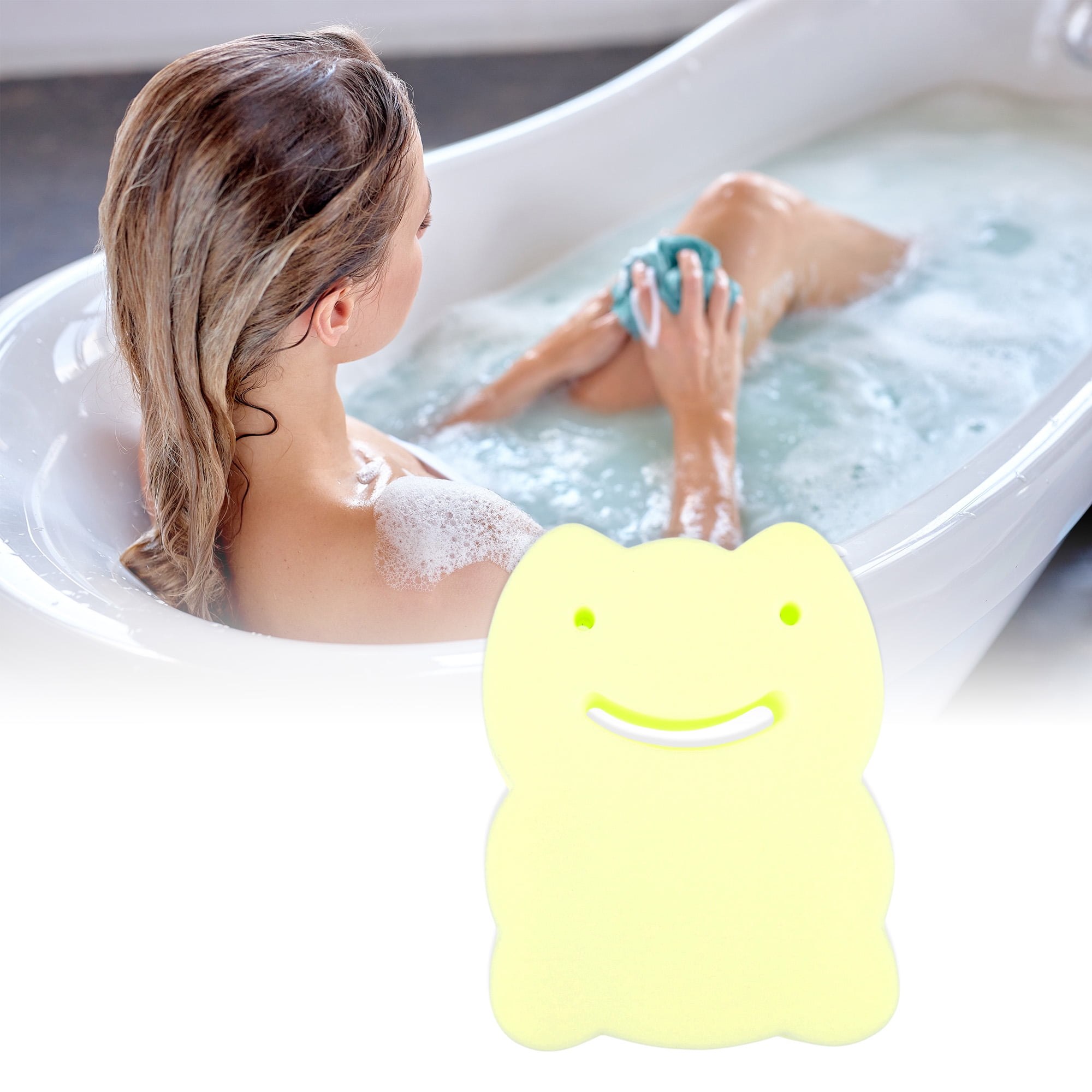 Unique Bargains Cartoon Frog Shape Sponge Yellow