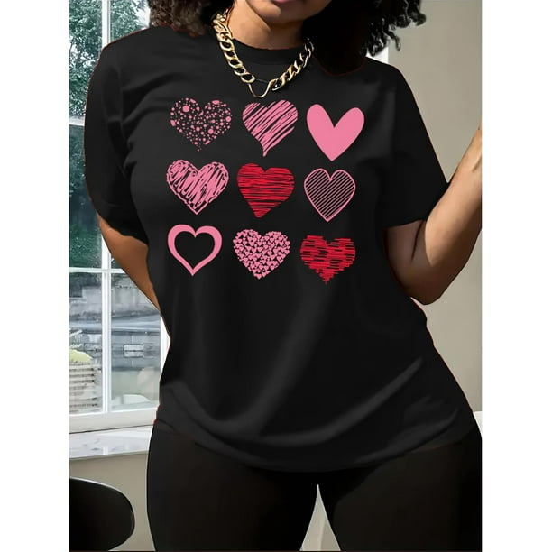 San Valentín Camiseta Con Corazon Camiseta Con Estampado De