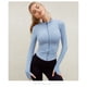 thumbnail image 2 of SUOTF-Camisa de manga larga de Yoga para mujer, ropa deportiva cálida con cremallera para gimnasio, abrigos para correr, Invierno, 2 of 4