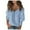 Sky Blue, variant on Aoochasliy Ladies Tops Long Sleeve Turtleneck V-Neck Knitted Jumper Sweater Long Sleeve Elegant Casual Tops
