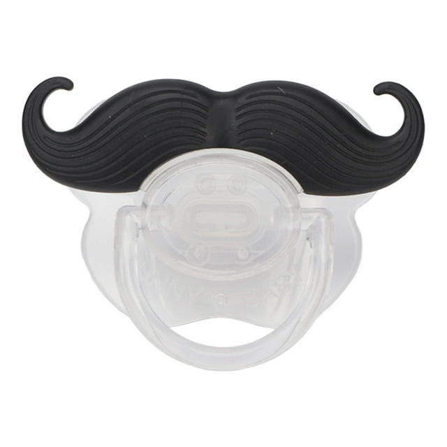 Chupete con bigote, estilo divertido, de silicona de polipropileno de grado alimenticio, seguro para recién nacidos, para bebés, niños y niñas.