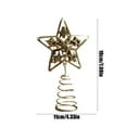 thumbnail image 3 of Golden Five Pointed Star Christmas Tree Topper - Iron Star Tree Top Decoration Festive Holiday Ornament for Christmas Tree Window Home Decor, 3 of 6