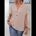 thumbnail image 4 of Sudadera Ligera de Verano para Mujer, de Punto, con Cordón Ajustable, con Capucha y Mangas , Color Caqui, Talla L, 4 of 8