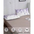 thumbnail image 4 of Purple Eucalyptus Pillow Covers King Size, Botanical Plant Rustic Branch Floral Soft Bed Throw Pillowcases Breathable Cooling Long Lumbar Body Pillow Sham Cover for Bed Sofa 20''x40'', 4 of 7