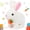 White, variant on Rabbit with Carrot Interactive Electronic Pet Plush Bunny Toy with Sounds and Movements Animated Walking Wiggle Ears Twitch Nose Gifts for Toddlers Birthday, White,7''(yello)