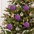 thumbnail image 4 of Purple Christmas Ball Ornaments Light Foam Hanging Baubles for Holiday Tree Party Decor, 4 of 6