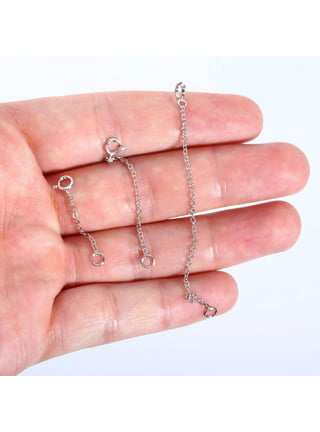 3 Pcs Necklace Extender, 925 Sterling Silver Extension for Jewelry Necklace Bracelet Anklet Extenders for Women Jewelry Making Chains 2 inch, Silver