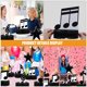 thumbnail image 3 of Moluckfu 8Ud Adornos Para En Negro Con Notas Musicales Y Base Panal Para Celebraciones, 3 of 8