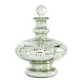 thumbnail image 4 of DecMode 8", 9", 7"H Silver Glass Decorative Jars with Crystal Stoppers, 3-Pieces, 4 of 9