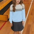 thumbnail image 3 of Generic Boys Girls Long Sleeve Sweatshirts Kids Fashion Fall Casual Sports Tops Crewneck Color Block Tees for 1-15 Years, 3 of 4