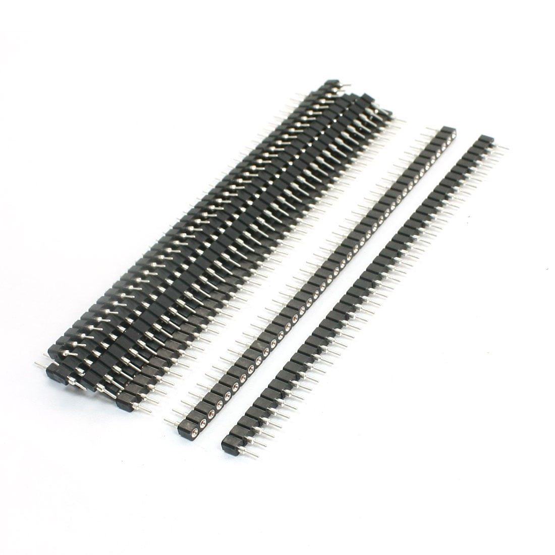 Uxcell 5 Pcs 2x40 80 Pin 2.54 mm Double Row Straight Male PBC Pin Header Strip 
