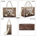 thumbnail image 3 of ZUXONGSY West Highland Terrier Print PVC Tote Bag for Women, Lightweight Clear Handbag Zipper Top, Travel Shoulder Bag for Work, Beach, Shopping, 3 of 7