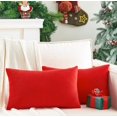 thumbnail image 1 of Juego de 2 fundas de almohada de terciopelo rojo navideño de 30 x 50 cm de GriNeed, 1 of 6