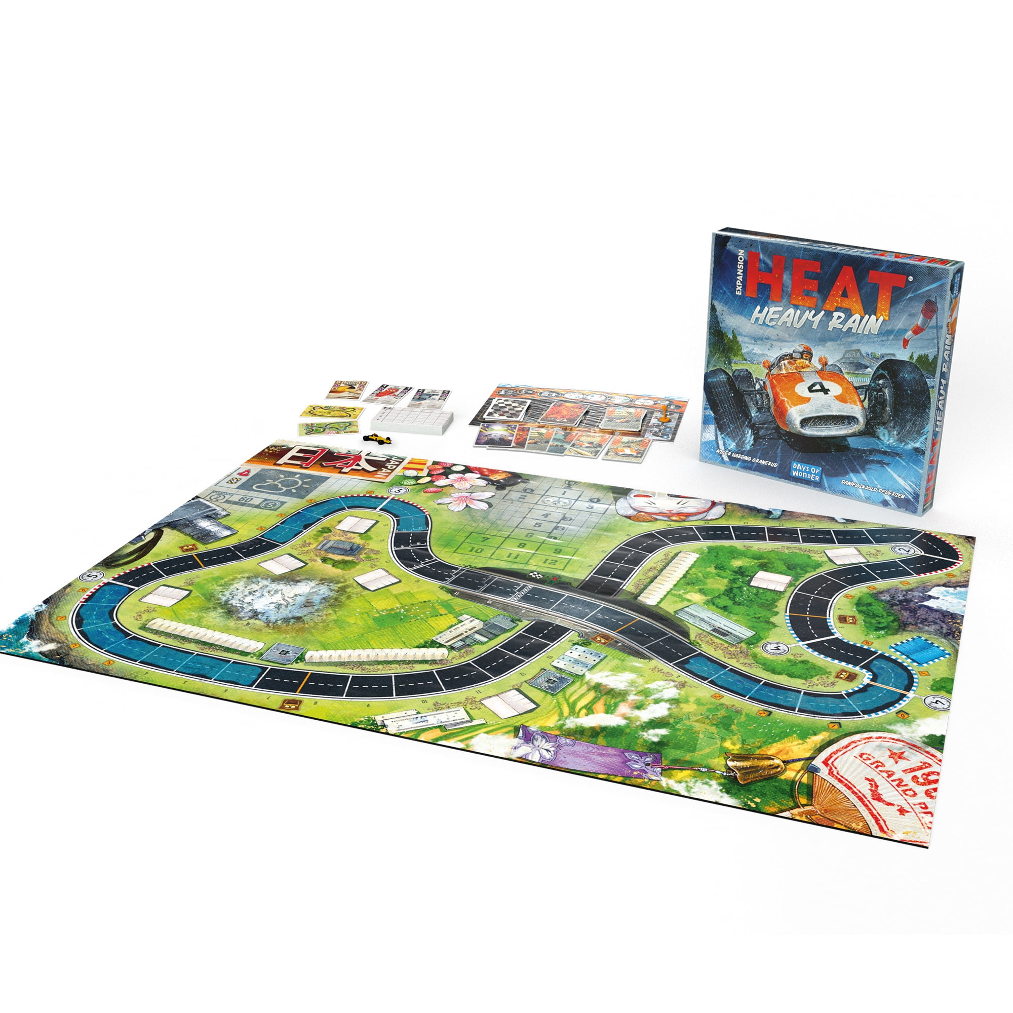 Heat: Heavy Rain Racing Board Game Expansion for Ages 10+, from Asmodee