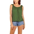 thumbnail image 1 of LUXUR Débardeur Femme Col Rond T-Shirts Unis Mode Blouse Sans Manches Pull-Over Vert Armée L, 1 of 2