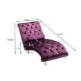 thumbnail image 7 of Zechuan Curved Lounge Chaise sofa, Accent Chair Sofa with Acrylic Leg, Purple, 7 of 7