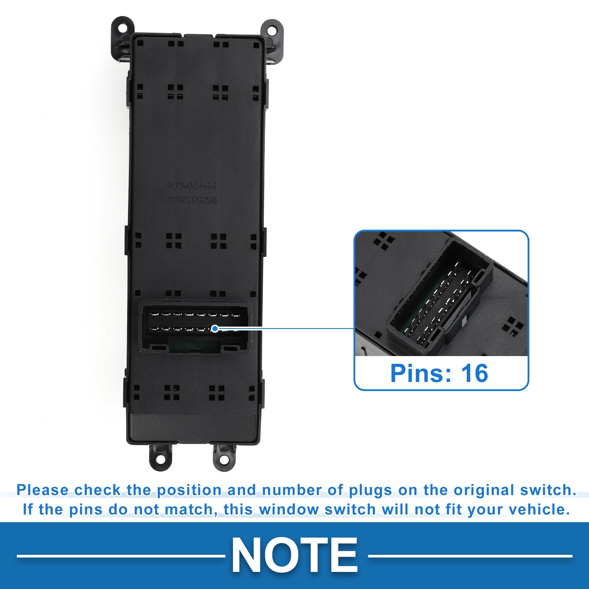 Unique Bargains Power Window Switch No.93570A5100 for Hyundai Elantra GT I30 2014-2016