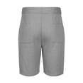 thumbnail image 4 of HOOMEUMY Men's Textured Drawstring Cargo Shorts with Pockets Stretch Elastic Waist Breathable Classic Solid Gray L, 4 of 5