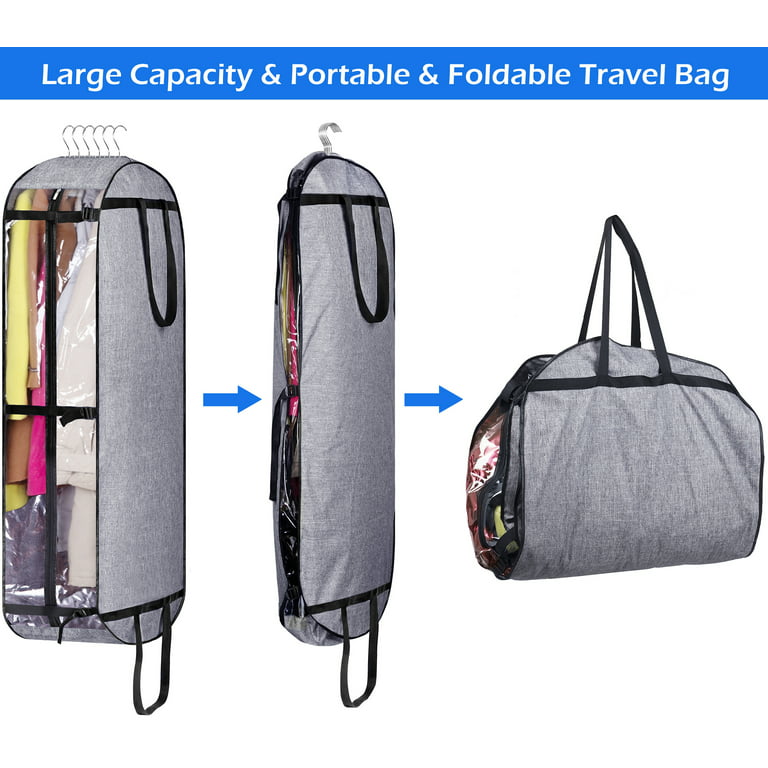 MISSLO Hanging Garment Bag for Travel Closet Storage 50 Moving