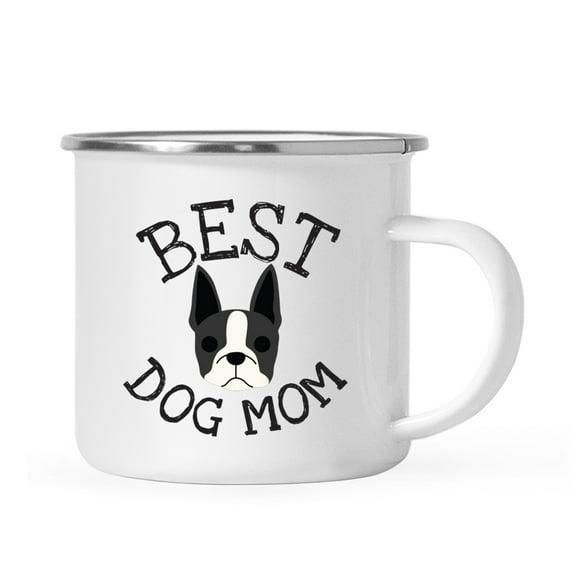 Koyal Wholesale Best Dog Mom Stainless Steel Campfire Mug Boston Terrier, Dog Graphic