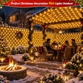 thumbnail image 2 of Solar Net Mesh Light 9.8ft x 6.6ft 192 LED, Waterproof Outdoor Net Light with 8 Modes for Bush, Christmas, Home, Garden Decorations(Warm White), 2 of 11