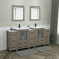 thumbnail image 3 of Vanity Art 84" Double Sink Freestanding Bathroom Vanity Set with Ceramic Top and Mirror, 3 of 10