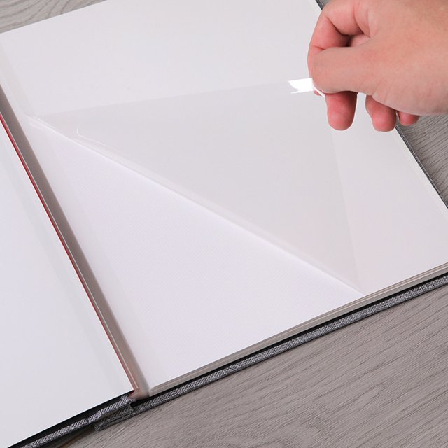 16 Inch Linen Photo Album Scrapbooking Holder Large Capacity Family Memory Memo DIY Wedding Baby Birth Travel Storage Book Coffee color