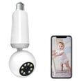 thumbnail image 1 of 2MP 1080P Wireless Lightbulb Powered PTZ Security Camera with E27 Bulb Connector, Motion Auto Tracking, Two Way Audio, Night Vision, 2.4ghz WiFi IP PTZ CCTV Camera, 1 of 9