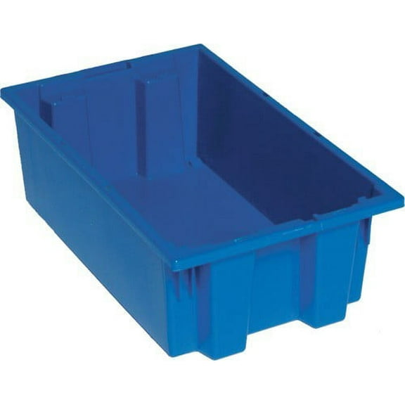 18" Deep x 11" Wide x 9" High Blue Stack and Nest Shipping Tote