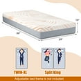 thumbnail image 3 of Costway 10" Twin XL Cooper Adjustable Bed Memory Foam Mattress CertiPUR-US Certified, 3 of 12