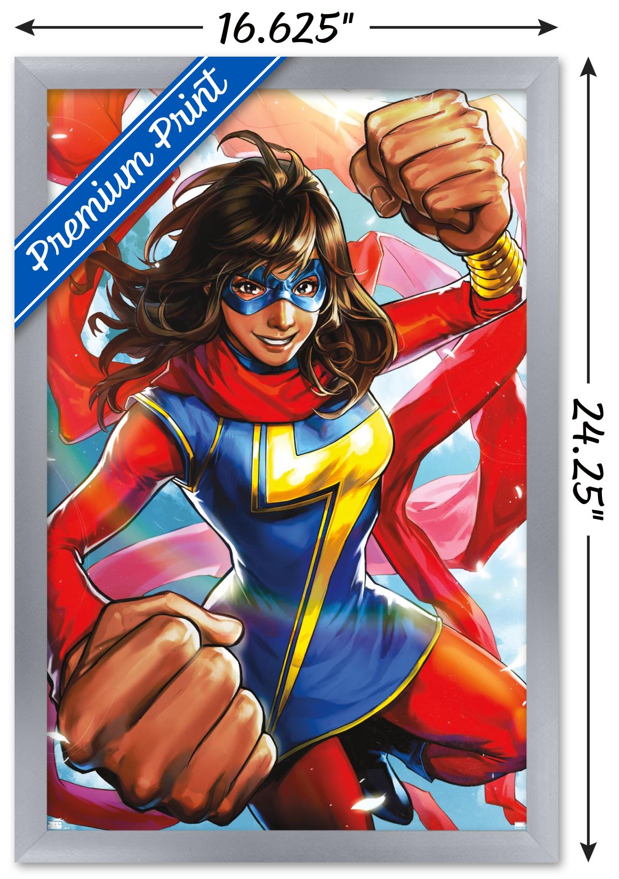 Marvel Comics - Ms. Marvel - Magnificent Ms. Marvel #3 Wall Poster, 14.725" x 22.375", Framed