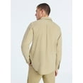 thumbnail image 3 of Free Assembly Men's Two Pocket Woven Shirt with Long Sleeves, Sizes S-3XL, 3 of 6